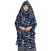 Printed long Khimar with sleeves Printed long Khimar with sleeves